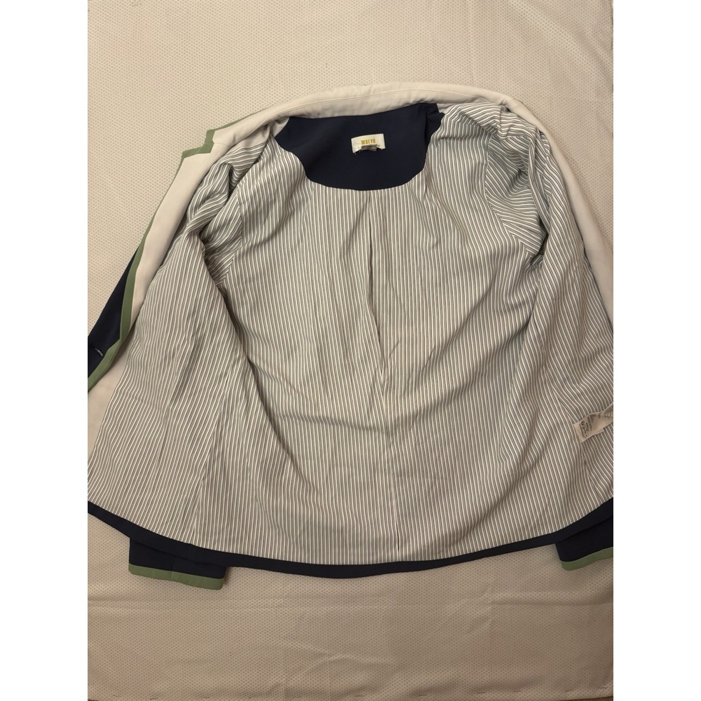 Anthropologie Maeve Colorblock Blazer Blue Green White Size XL‎ - Picture 7 of 11